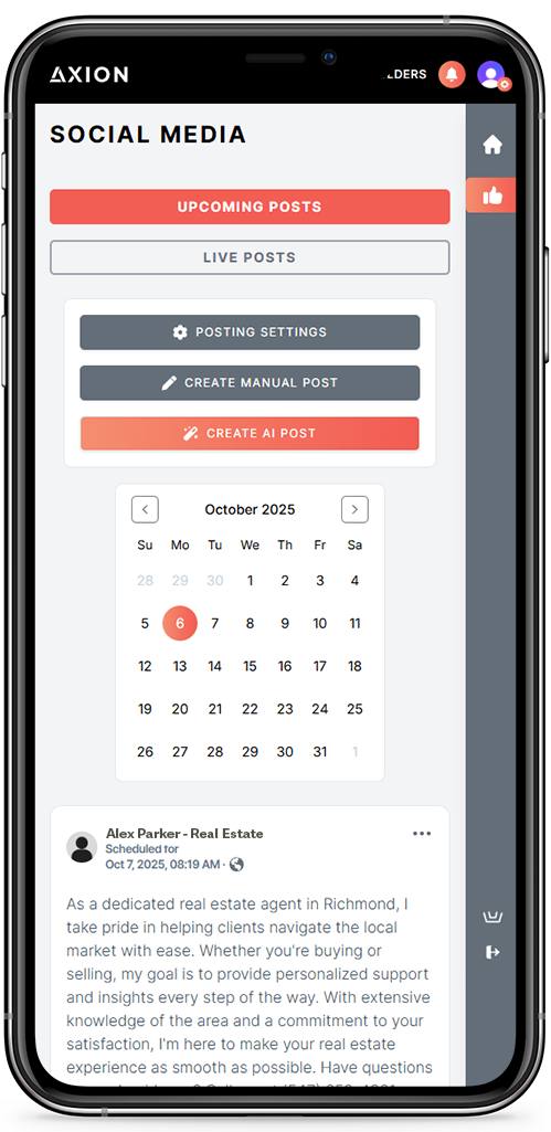 Axion app usage slideshow
